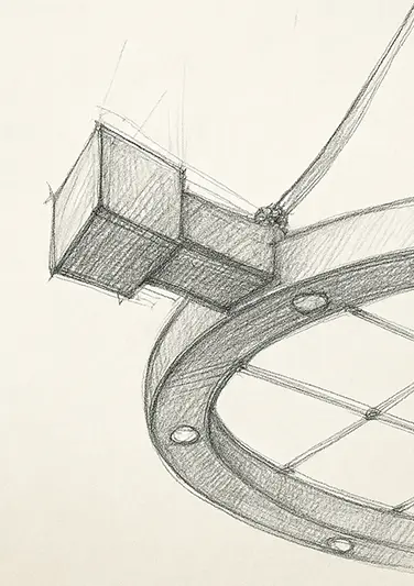 Metamorfosi: bozzetto - Fasi del progetto - Luce controcorrente