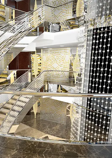 Cristallo con balcone - Luce controcorrente