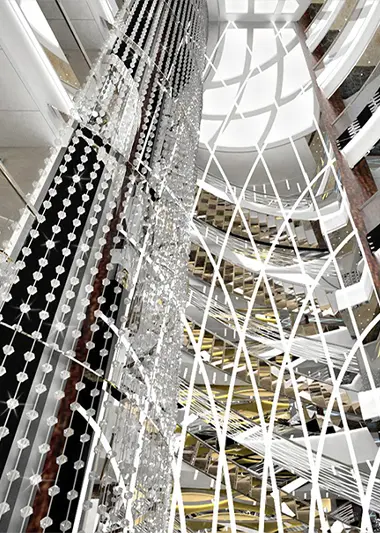 Cristallo: griglia per luce - Luce controcorrente