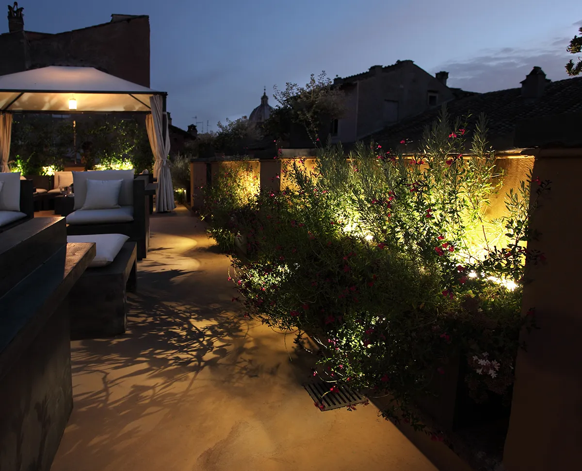 Progetto Outdoor - Terrazzo Privato Roma - Faretti - Luce Controcorrente Progetto Outdoor - Terrazzo Privato Roma - Faretti - Luce Controcorrente