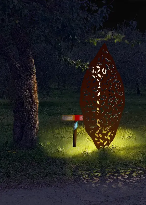 Tenuta il cicalino: illuminazione render 3d con luci accese di notte - Lucecontrocorrente Tenuta il cicalino: illuminazione render 3d con luci accese di notte - Lucecontrocorrente