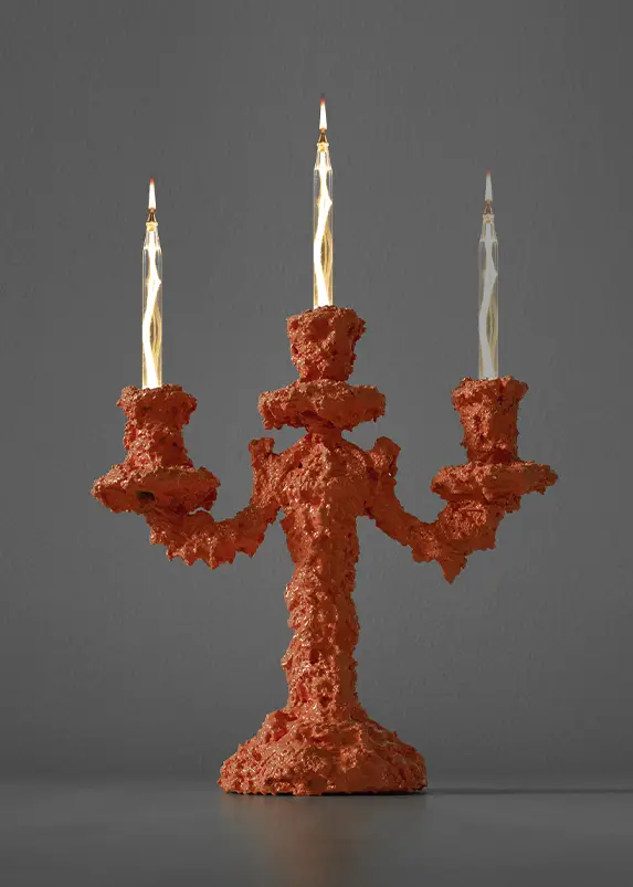 Secret Light: candelabro rosso - LuceControCorrente Secret Light: candelabro rosso - LuceControCorrente