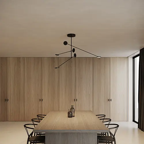 Sospensioni Clean Multipla - ambiente colore black lampadari Brescia - LuceControCorrente