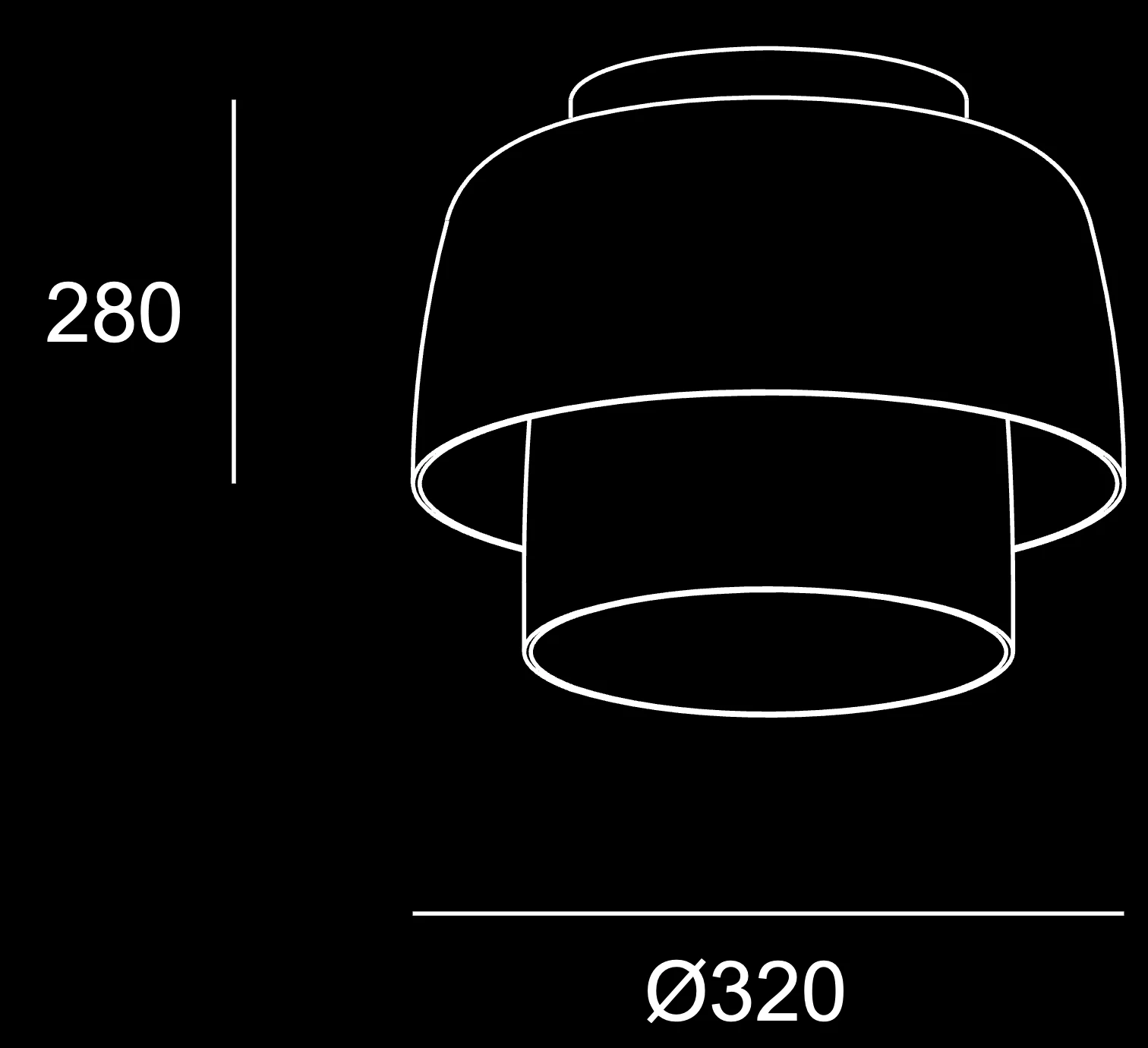Colors II 220+320 Sketch Tecnico - Lampadari Brescia - Lucecontrocorrente