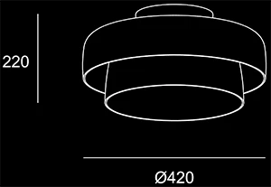 Colors II 320+420 Sketch Tecnico - Lampadari Brescia - Lucecontrocorrente
