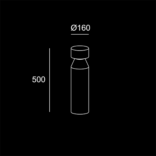 Cement 500 - sketch tecnico lampadari Brescia - LuceControCorrente