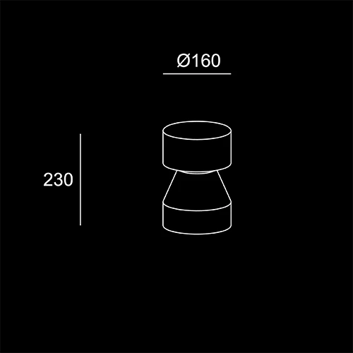 Cement 230 - sketch tecnico lampadari Brescia - LuceControCorrente