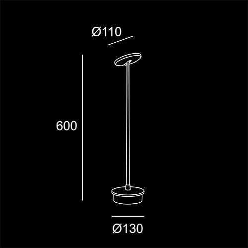 Clean Paletto - sketch tecnico lampadari Brescia - LuceControCorrente