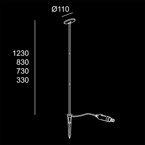 Clean Picchetto- sketch tecnico lampadari Brescia - LuceControCorrente