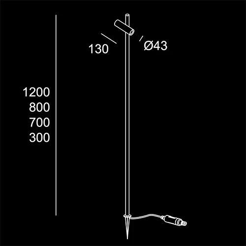 Jungle 1H  - sketch tecnico lampadari da parete- LuceControCorrente