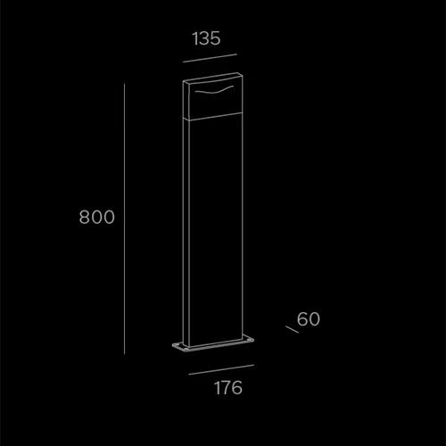Nascosta - sketch tecnico lampioni da esterno - LuceControCorrente