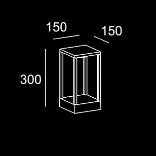 Rete 300 - sketch tecnico lampioni da parete- LuceControCorrente