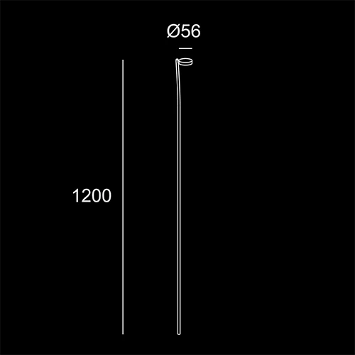 Siena 1200 - sketch tecnico lampioni da parete - LuceControCorrente