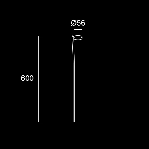 Siena 600 - sketch tecnico lampioni da parete- LuceControCorrente