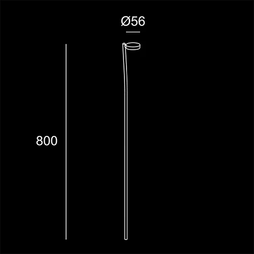 Siena 800 - sketch tecnico lampioni da parete- LuceControCorrente