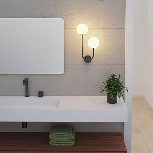 Bath Doppia - ambiente colore black lampadari Brescia - LuceControCorrente