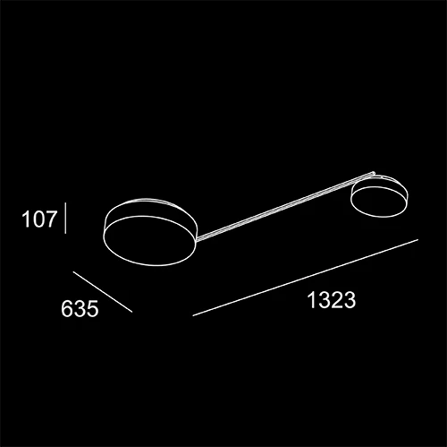 Spark Medium- sketch tecnico lampadari da parete- LuceControCorrente