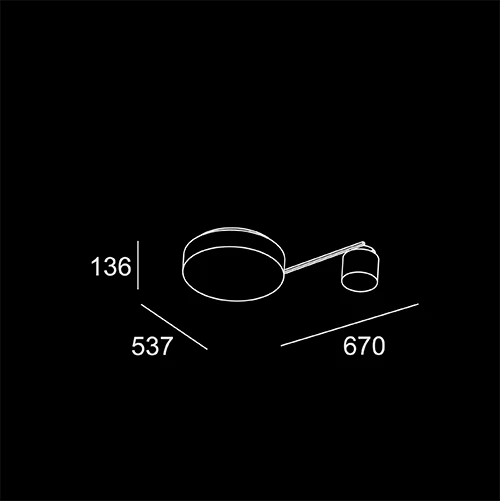 Spark Small- sketch tecnico lampadari da parete- LuceControCorrente