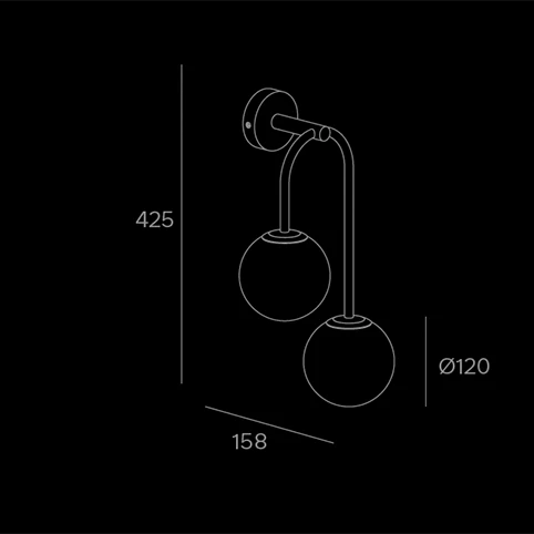 Bath Doppia - sketch lampadari Brescia - LuceControCorrente