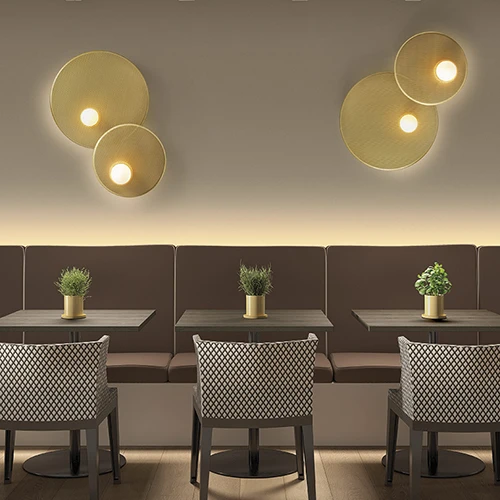 Triplette Doppia 650 - ambiente colore gold lampadari Brescia - LuceControCorrente