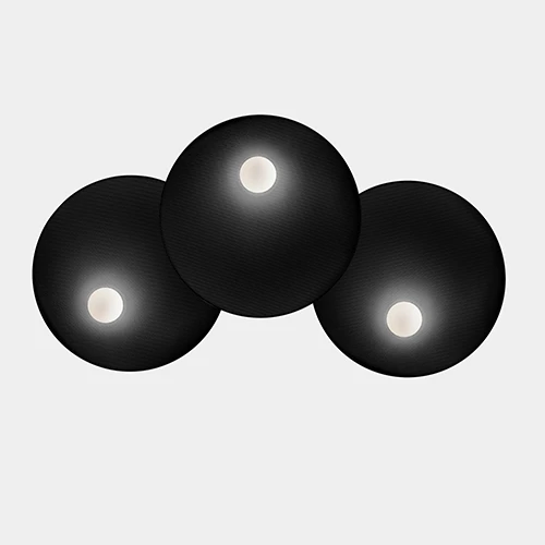 Triplette Tripla 650 - colore black lampadari da parete - LuceControCorrente