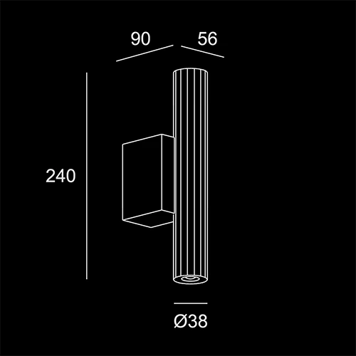 Dorico - sketch tecnico per parete lampadari Brescia - LuceControCorrente