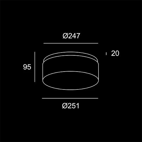 Glass - sketch tecnico lampadari Brescia - LuceControCorrente