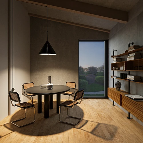 Loft Large - ambiente colore black lampadari Brescia - LuceControCorrente