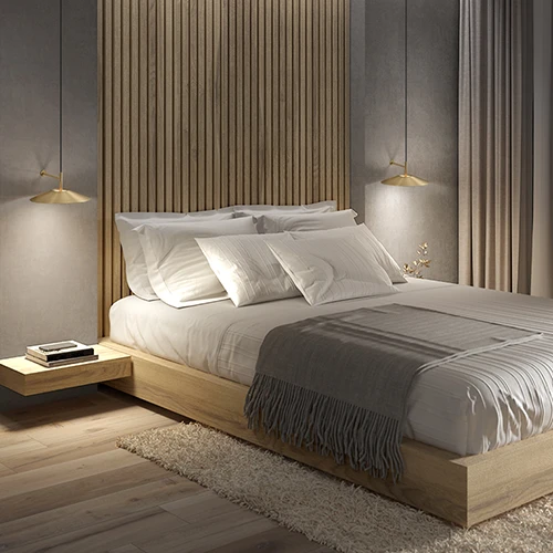 Orient  - ambiente colore gold camera da lettolampadari Brescia - LuceControCorrente