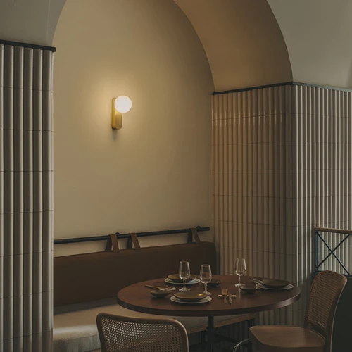 Pallina - ambiente colore gold lampadari da parete - LuceControCorrente