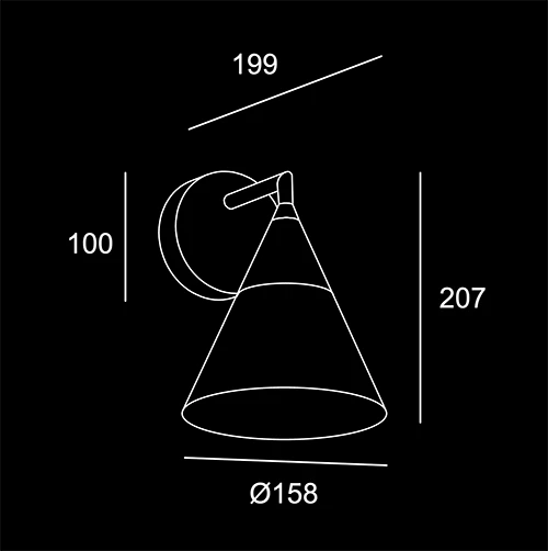 Venice - sketch tecnico lampadari da parete- LuceControCorrente