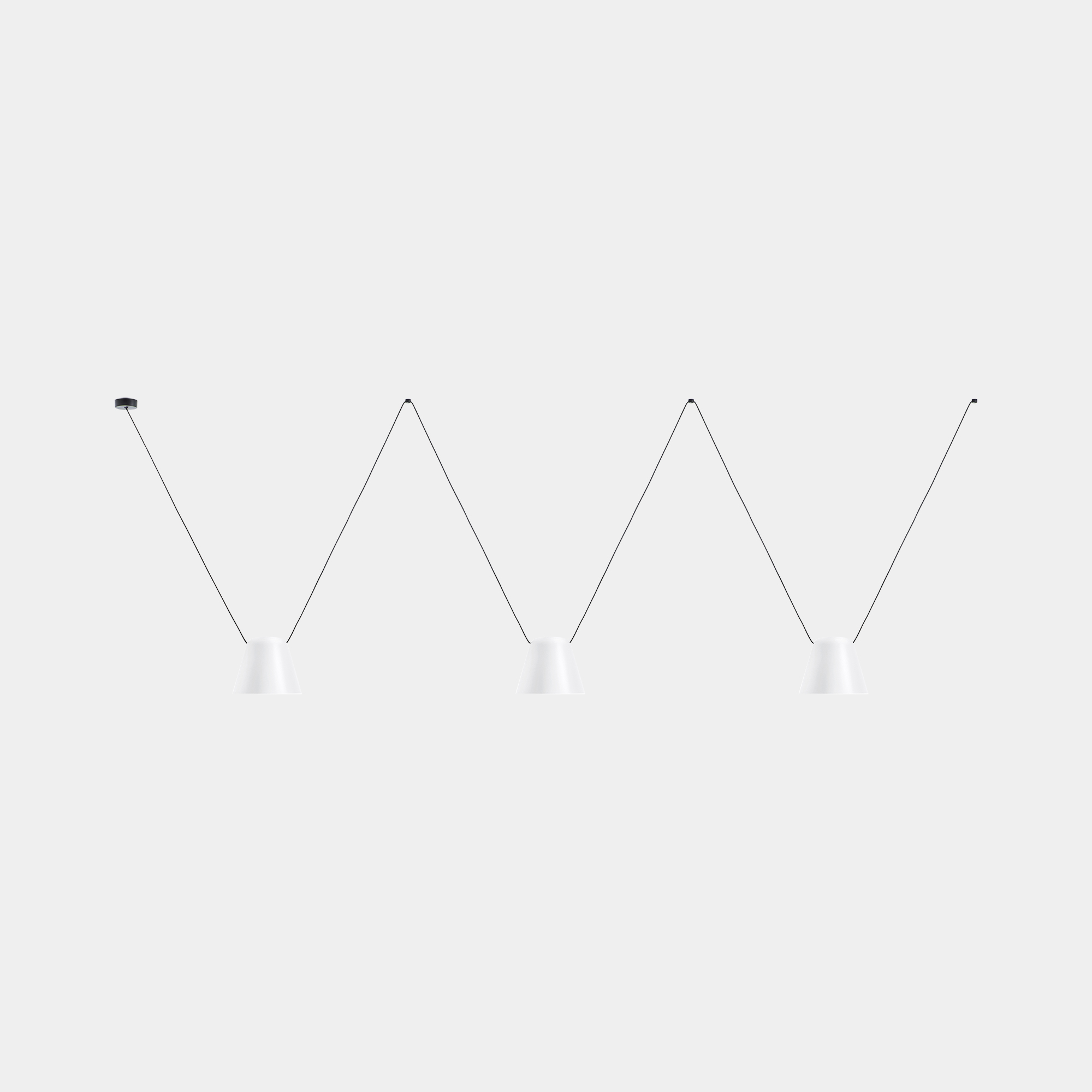 Loft Tripla Conica - colore White lampadari Brescia - LuceControCorrente