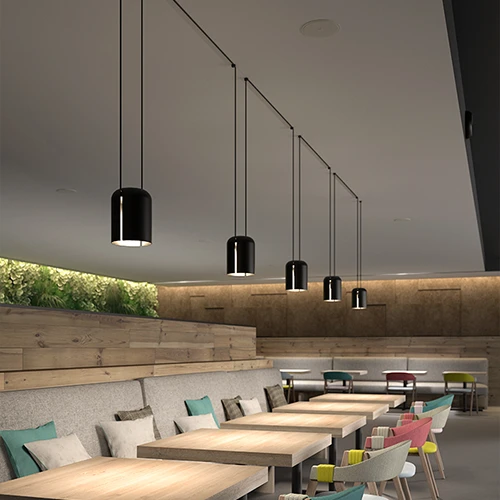 Loft Doppia Rettangolare - ambiente colore black lampadari Brescia - LuceControCorrente