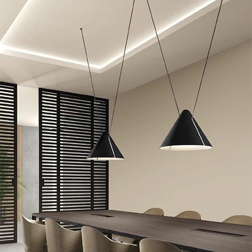 Loft Large Doppia - ambiente colore black lampadari Brescia - LuceControCorrente