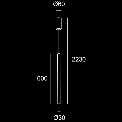 Stile 600 - sketch tecnico lampadari Brescia - LuceControCorrente