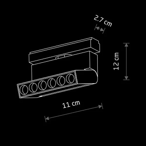 Spot Dots Orientabile 6W Disegno Binario Sottile LuceControCorrente