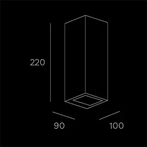 Cubo Small - sketch tecnico lampadari Brescia - LuceControCorrente