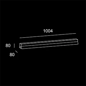Sistemi lineari Washer 1004  -  sketch tecnico lampadari Brescia  -  LuceControCorrente