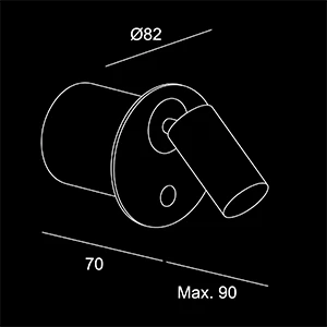 Lampada glam da lettura  -  sketch tecnico lampadari Brescia  -  LuceControCorrente