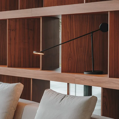 Clean Lampada da Tavolo Black - Libreria - LuceControcorrente