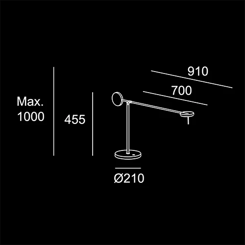 Clean Lampada da Tavolo Black - Sketch - LuceControcorrente