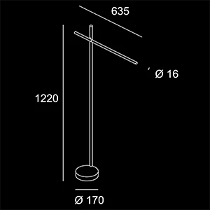 Modulo1 lampade da terra - sketch tecnico lampadari Brescia - LuceControCorrente