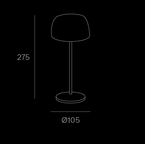 Lampada Fungo Portatile  -  sketch tecnico lampadari Brescia  -  LuceControCorrente