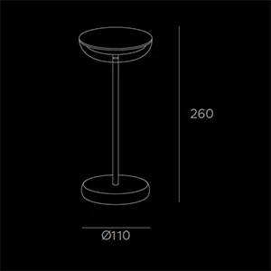 Lampada Poldi Portatile  -  sketch tecnico lampadari Brescia  -  LuceControCorrente