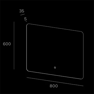 Specchi Lizzie Orizzontale - sketch tecnico lampadari Brescia - LuceControCorrente