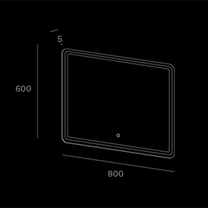 Specchi Nico 800 - sketch tecnico lampadari Brescia - LuceControCorrente