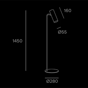Duplo lampade da terra - sketch tecnico lampadari Brescia - LuceControCorrente