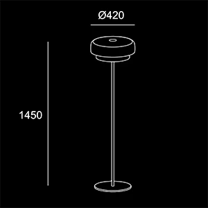 Colors 420 + 320 Lampada da terra - sketch lampadari Brescia - LuceControCorrente