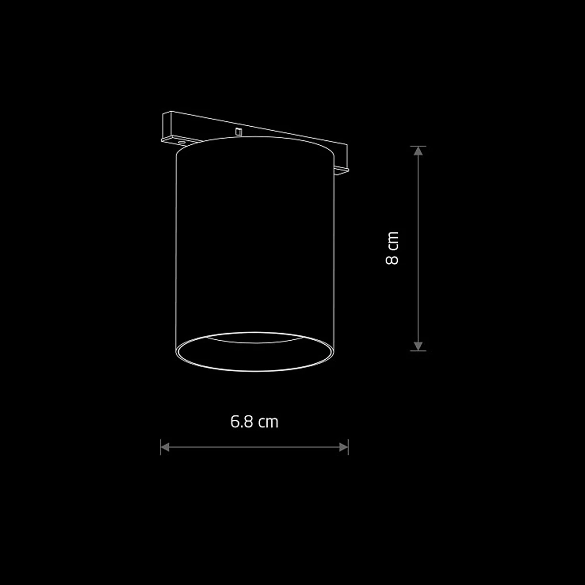 Spot Large Disegno Binario Nano LuceControCorrente