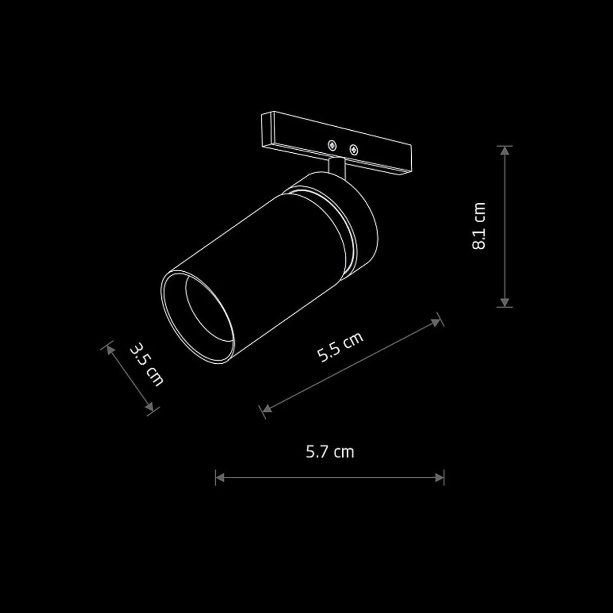 Spot Zoom 5W Disegno Binario Nano LuceControCorrente